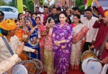 उपमुख्यमंत्री दिया कुमारी ने शिल्पग्राम में राजस्थान ललित कला अकादमी द्वारा आयोजित कला मेले का किया शुभारम्भ Deputy Chief Minister Diya Kumari inaugurated the art fair organized by Rajasthan Fine Arts Academy at Shilpagram