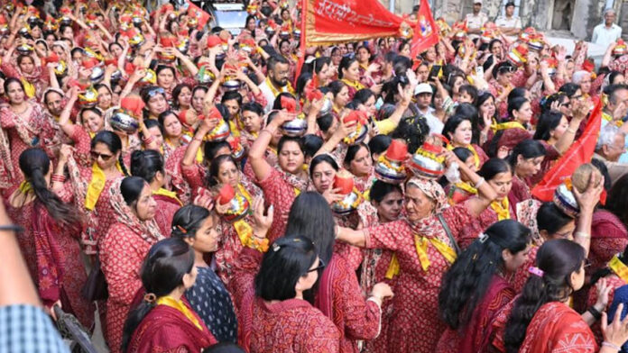 A Grand Kalash Yatra of 551 Women Sets Out from Govind Devji Temple