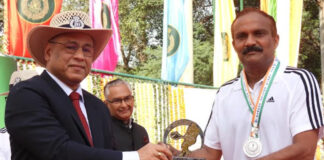 राजस्थान पुलिस के उप अधीक्षक दिलीप सिंह ने अखिल भारतीय पुलिस टेनिस में जीता सिल्वर मेडल