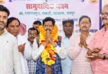 विधायक गोपाल शर्मा ने किया पूर्वीय समाज सामुदायिक भवन का शिलान्यास MLA Gopal Sharma laid the foundation stone of the Eastern Society Community Hall.