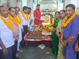 हनुमान जन्मोत्सव शोभायात्रा 3 अप्रैल को: परकोटा गणेश मंदिर में दिया निमंत्रण