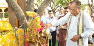 पशुपालन मंत्री जोराराम कुमावत ने किया एफएमडी रोग प्रतिरोधक टीकाकरण अभियान का शुभारंभ Animal Husbandry Minister Joraram Kumawat launched FMD vaccination campaign