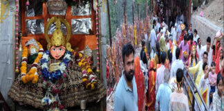 चैत्र नवरात्रि में जोबनेर ज्वाला माता धाम में उमड़ा आस्था का सैलाब A massive surge of devotees floods the Jobner Jwala Mata Dham during Chaitra Navratri.