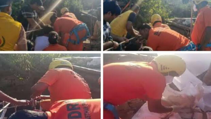 The body of a young woman was recovered from a 70-feet deep well.