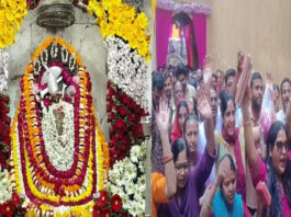 चैत्र नवरात्र शुरू: आमेर शिला माता मंदिर में घटस्थापना के बाद श्रद्धालुओं की उमड़ी भीड़ Crowds of devotees throng the Amer Shila Mata Temple following the Ghatasthapana ceremony.