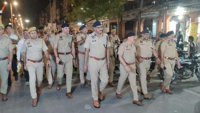 Police Commissioner Sachin Mittal Conducts Foot March
