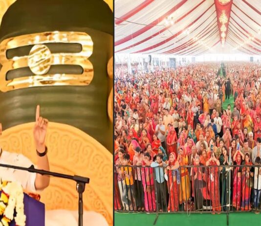 पं. प्रदीप मिश्रा की कथा में उमड़ा जनसैलाब, भक्ति में डूबा जयपुर Pt. Crowds gathered in Pradeep Mishra's story, Jaipur immersed in devotion