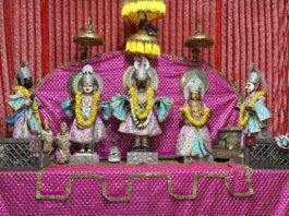 राम जन्मोत्सव पर ठिकाना मंदिर में भव्य बधाई उत्सव में भजनों से गूंजा माहौल The atmosphere echoed with bhajans in the grand congratulatory celebration at Thikana temple on Ram Janmotsav