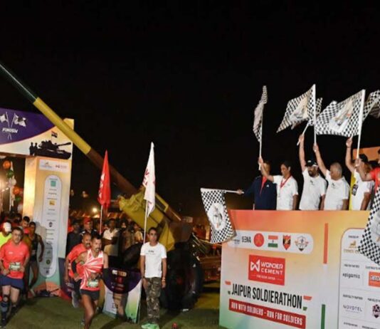 जयपुर सोल्जराथॉन 2026 में 4500 से अधिक धावकों ने लगाई दौड़