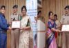 पुलिस मुख्यालय में महिला पुलिसकर्मियों,सुरक्षा सखियों और कालिका यूनिट का सम्मान Women police personnel, security friends and Kalika unit honored at the police headquarters