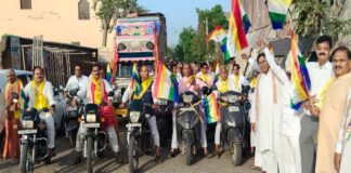 जयकारों के साथ निकली अहिंसा रैली: मंदिरों में महाआरती Ahimsa Rally Sets Out Amidst Chants of Victory; Grand Aarti Held in Temples