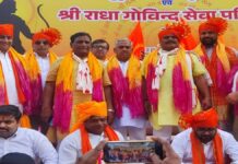 हीदा की मोरी पर किया शोभायात्रा का भव्य स्वागत The Procession Was Grandly Welcomed at Heeda Ki Mori.