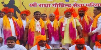 हीदा की मोरी पर किया शोभायात्रा का भव्य स्वागत The Procession Was Grandly Welcomed at Heeda Ki Mori.