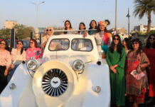 महिला स्वास्थ्य व ट्रैफिक अवेयरनेस का संदेश लेकर निकली पिंक वुमनिया कार रैली Pink Womania Car Rally takes out message of women's health and traffic awareness