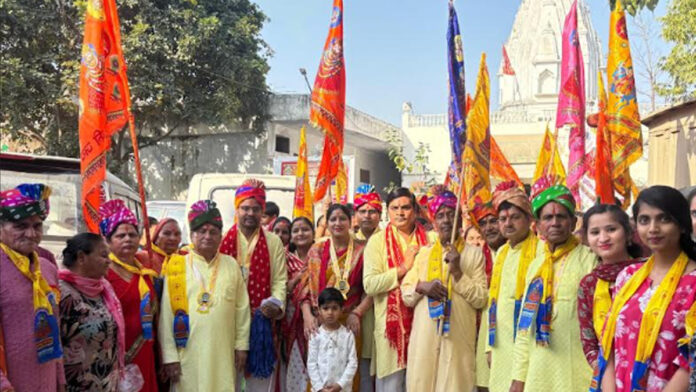 Grand celebration of the huge foot march