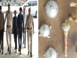 मंदिर चोरी करने वाले तीन शातिर चोर गिरफ्तार Three Cunning Temple Thieves Arrested