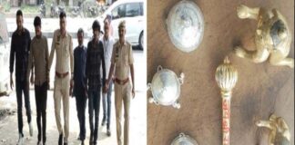 मंदिर चोरी करने वाले तीन शातिर चोर गिरफ्तार Three Cunning Temple Thieves Arrested