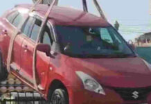 बड़ा हादसा टला: तेज रफ्तार कार अनियंत्रित होकर रेलिंग पर चढ़ी Speeding Car Loses Control and Mounts Railing