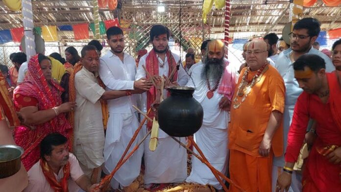 Eleventh Kundatika Hanumat Mahayagya was completed in Chintaharan Kale Hanuman Temple.