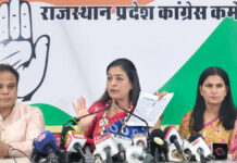 परिसीमन और महिला आरक्षण मुद्दे पर जयपुर में महिला कांग्रेस का विरोध Mahila Congress Protests in Jaipur over Delimitation and Women's Reservation Issues