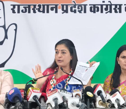 परिसीमन और महिला आरक्षण मुद्दे पर जयपुर में महिला कांग्रेस का विरोध Mahila Congress Protests in Jaipur over Delimitation and Women's Reservation Issues