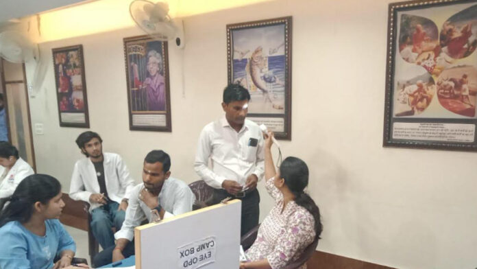 Hundreds of people benefited from a free health camp held at Gupt Vrindavan Dham.