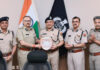 उत्कृष्ट सेवा के लिए तीन अधिकारियों को मिली डीजीपी डिस्क Three Officers Receive DGP Disc for Outstanding Service