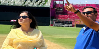 आईपीएल से पहले एसएमएस स्टेडियम के पिच और तैयारियों का लिया जायजा Inspected the pitch and preparations at SMS Stadium ahead of the IPL.