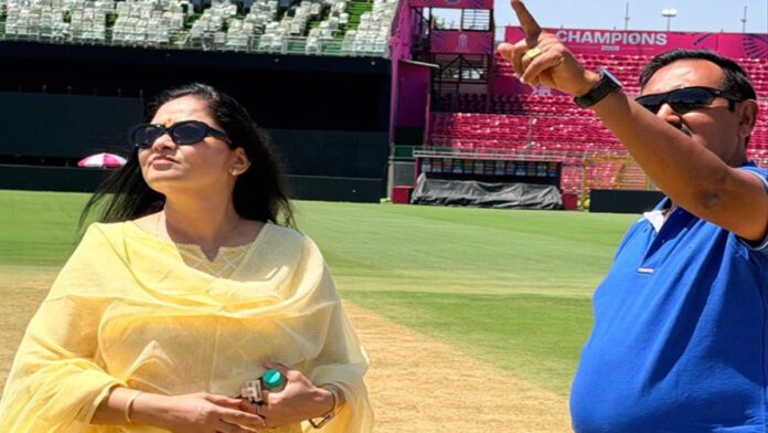 Inspected the pitch and preparations at SMS Stadium ahead of the IPL.