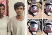 शातिर स्कूटी चोर गैंग का पर्दाफाश: चार चोरी की स्कूटी सहित दो बदमाश गिरफ्तार Cunning Scooty-Theft Gang Busted