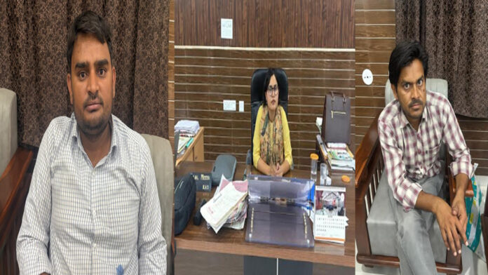 Three officials, including the Nadoti SDM, caught accepting a bribe of ₹60000