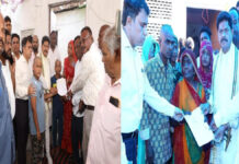 सीवर हादसे में मृत स्वच्छता कर्मियों के परिजनों को सौंपी सहायता राशि Financial assistance handed over to the families of sanitation workers who died in a sewer accident.