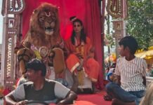 चैत्र मेले पर निकली प्रेम प्रकाश मंडल की भव्य शोभा यात्रा A Grand Procession by the Prem Prakash Mandal Held During the Chaitra Fair