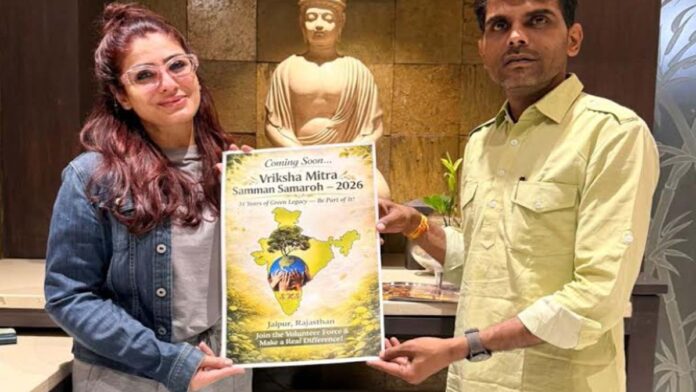 Raveena Tandon to honor activists at the 'Vriksha Mitra' awards ceremony in Jaipur.