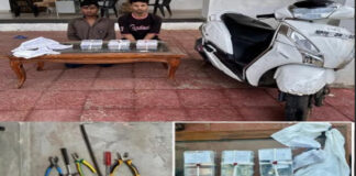 सूने मकानों में चोरी करने वाले दो शातिर बदमाश गिरफ्तार Two Cunning Criminals Who Burglarized Vacant Houses Arrested