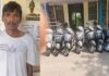 आठ स्कूटी सहित एक वाहन चोर गिरफ्तार Vehicle Thief Arrested, Including Eight Scooters