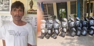 आठ स्कूटी सहित एक वाहन चोर गिरफ्तार Vehicle Thief Arrested, Including Eight Scooters