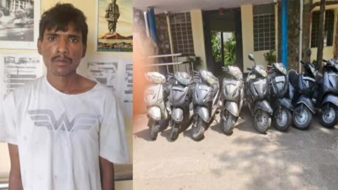 Vehicle Thief Arrested, Including Eight Scooters