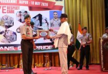 असम राइफल्स ने जयपुर भूतपूर्व सैनिक रैली में वीर सैनिकों और वीर नारियों को किया सम्मानित
