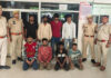 बीएसएनएल की भूमिगत केबल से तांबा चोरी करने वाले आठ आरोपित गिरफ्तार Eight Accused Arrested for Stealing Copper from BSNL's Underground Cables