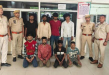 बीएसएनएल की भूमिगत केबल से तांबा चोरी करने वाले आठ आरोपित गिरफ्तार Eight Accused Arrested for Stealing Copper from BSNL's Underground Cables