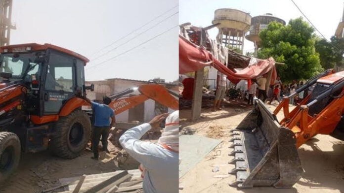 Bulldozer Action Against History-Sheeter: Illegal Encroachment Worth ₹2 Crore Demolished in Jaipur Bulldozer Action Against History-Sheeter: Illegal Encroachment Worth ₹2 Crore Demolished in Jaipur