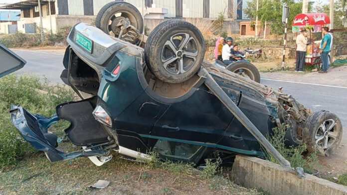Luxury Car Overturns in Cinematic Fashion: Driver Seriously Injured
