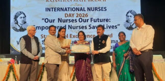 नर्सिंग सेवा के उत्कृष्ट योगदान पर हेमराज गुप्ता सम्मानित Hemraj Gupta Honored for Outstanding Contribution to Nursing Services