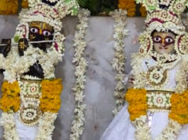 कनक घाटी के श्री नटवर जी मंदिर में सजी जलयात्रा झांकी