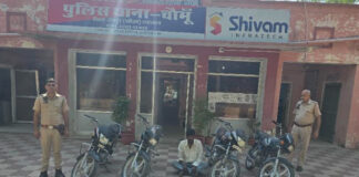 शौक पूरा करने के लिए करता था वाहन चोरी: चार मोटरसाइकिलों व पार्ट्स के साथ युवक को दबोचा He stole vehicles to fulfill his hobbies.