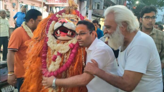 Milk Abhishekam and Special Worship Performed at the Temple on Narsimha Jayanti