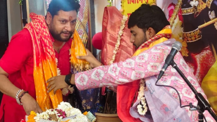 Conclusion of the Shrimad Bhagavat Katha at the Narsinghji Temple Conclusion of the Shrimad Bhagavat Katha at the Narsinghji Temple