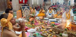 भगवान विष्णु के चौथे अवतार नृसिंह भगवान का प्राकट्योत्सव धूमधाम से मनाया The Appearance Day Celebration of Lord Nrisimha, the Fourth Avatar of Lord Vishnu