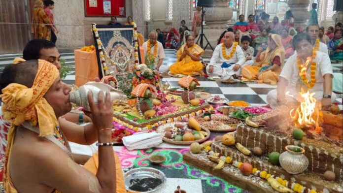 The Appearance Day Celebration of Lord Nrisimha, the Fourth Avatar of Lord Vishnu